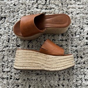 Schutz Women's Tan Platform Sandals